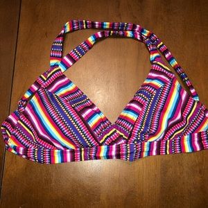Mossimo scrappy colorful bikini top size Large